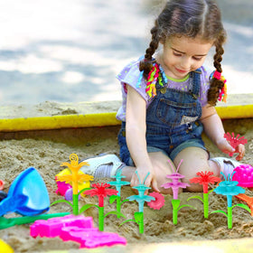 CENOVE kids imagine a garden scene with build-and-create flowers.