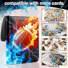 CenviaLuxy football card binder reinforced zipper protects from moisture
