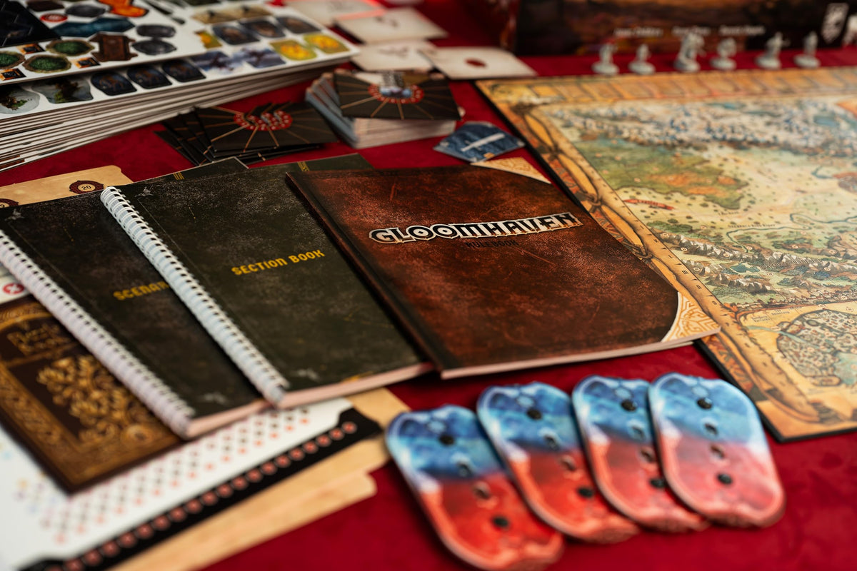 Cephalofair Games Gloomhaven 2nd Edition map tiles for immersive cooperative play.