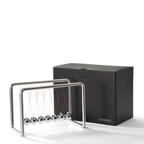 CERROPI Newtons Cradle gift ready set with extra ball and cloth