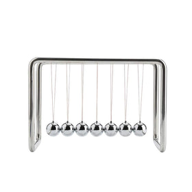 CERROPI Newtons Cradle side view, precise alignment for smooth momentum display on your desk