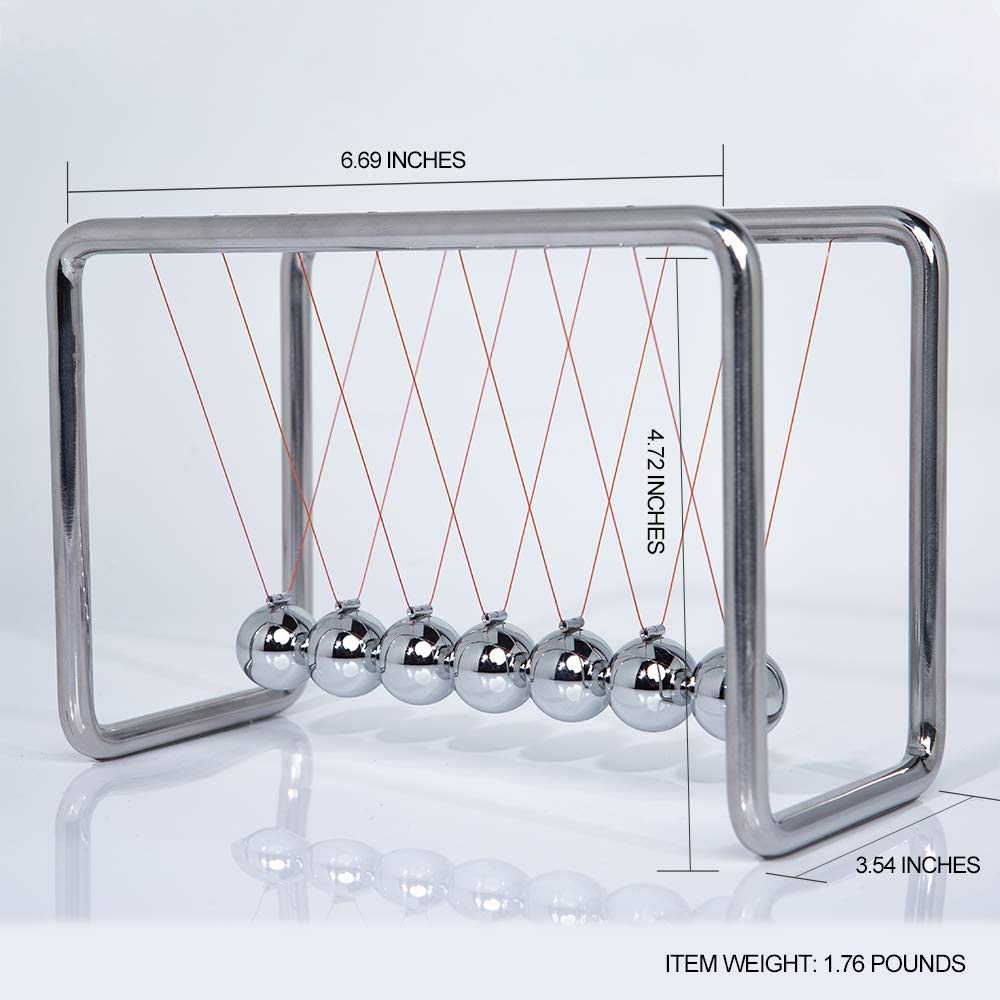 CERROPI Newtons Cradle top-down view highlighting synchronized pendulum motion for education