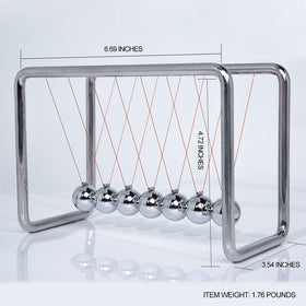 CERROPI Newtons Cradle top-down view highlighting synchronized pendulum motion for education
