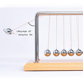 CERROPI Newtons Cradle in motion shows long swing time and elegant design.