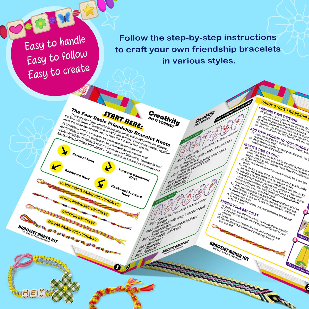 CEUCAL kit includes 100 letter beads for personalized bracelet customization