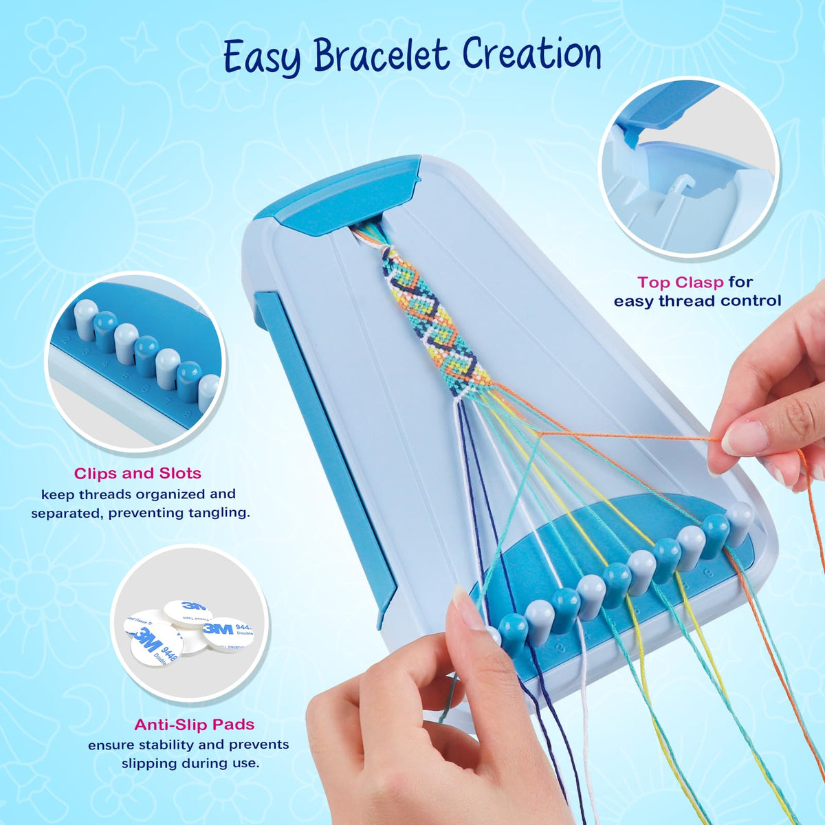 CEUCAL bracelet kit color thread set fuels creative designs with 14 colors