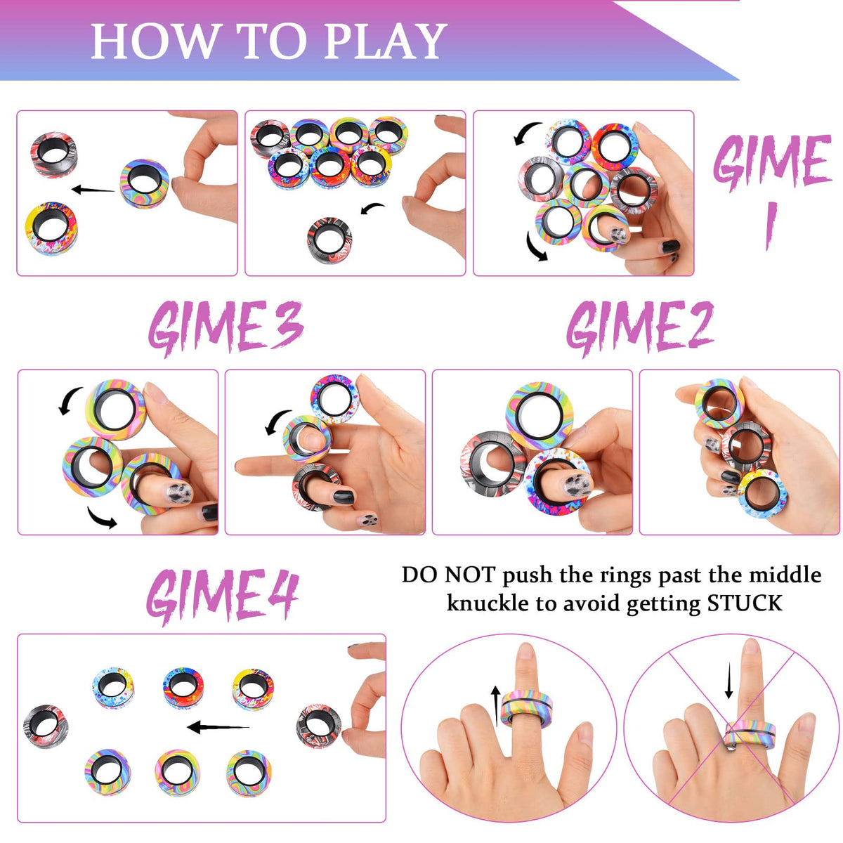 Cevioce finger fidget rings encourage social play and focused interaction with friends.