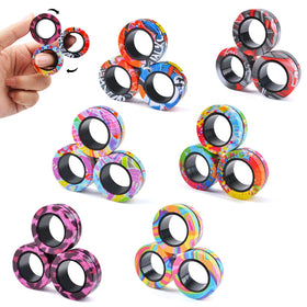 Cevioce magnetic rings set with smooth finish for quiet, focused fidgeting.