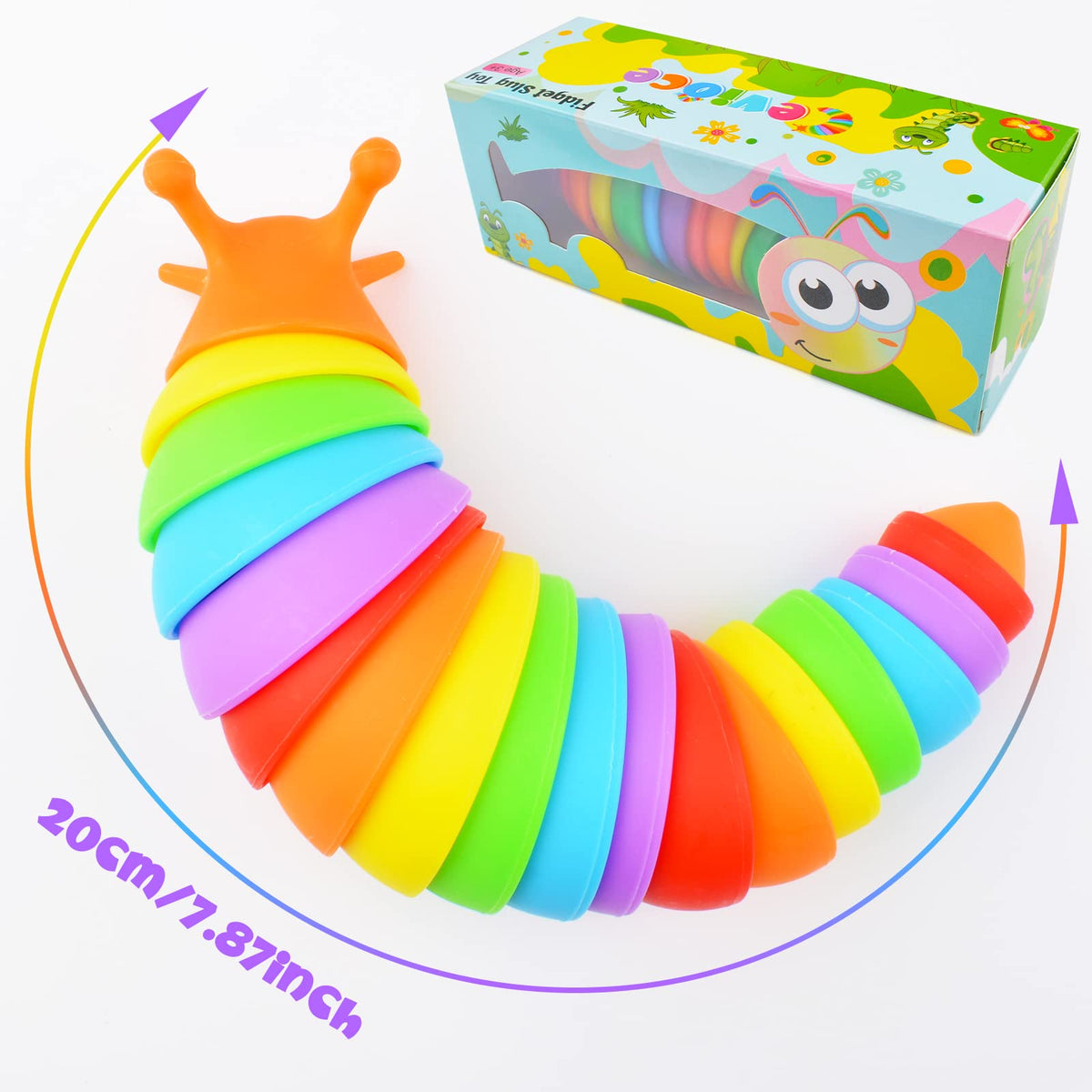 Cevioce Sensory Slug 3D articulated body in motion, easy to rotate with your fingers.