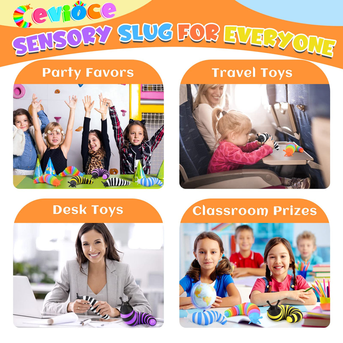 Cevioce Sensory Slug compact design fits in a pocket or bag for quick fidgeting.