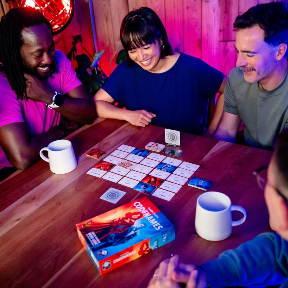 CGE Codenames 2nd Edition clue card shows one word hint
