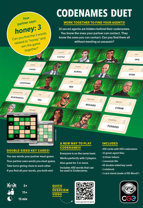 CGE Codenames Duet 2E agent tokens during the guessing phase.