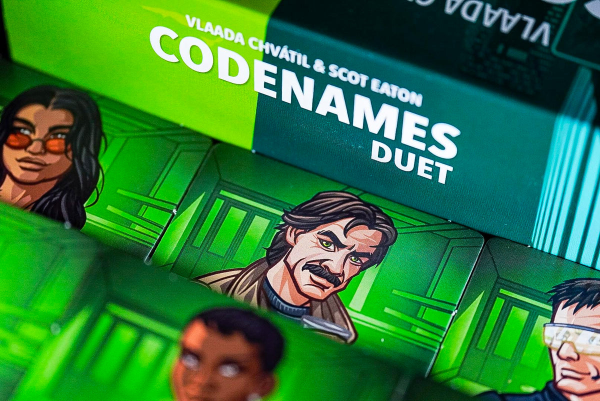 CGE Codenames Duet 2E refreshed art and streamlined rulebook.