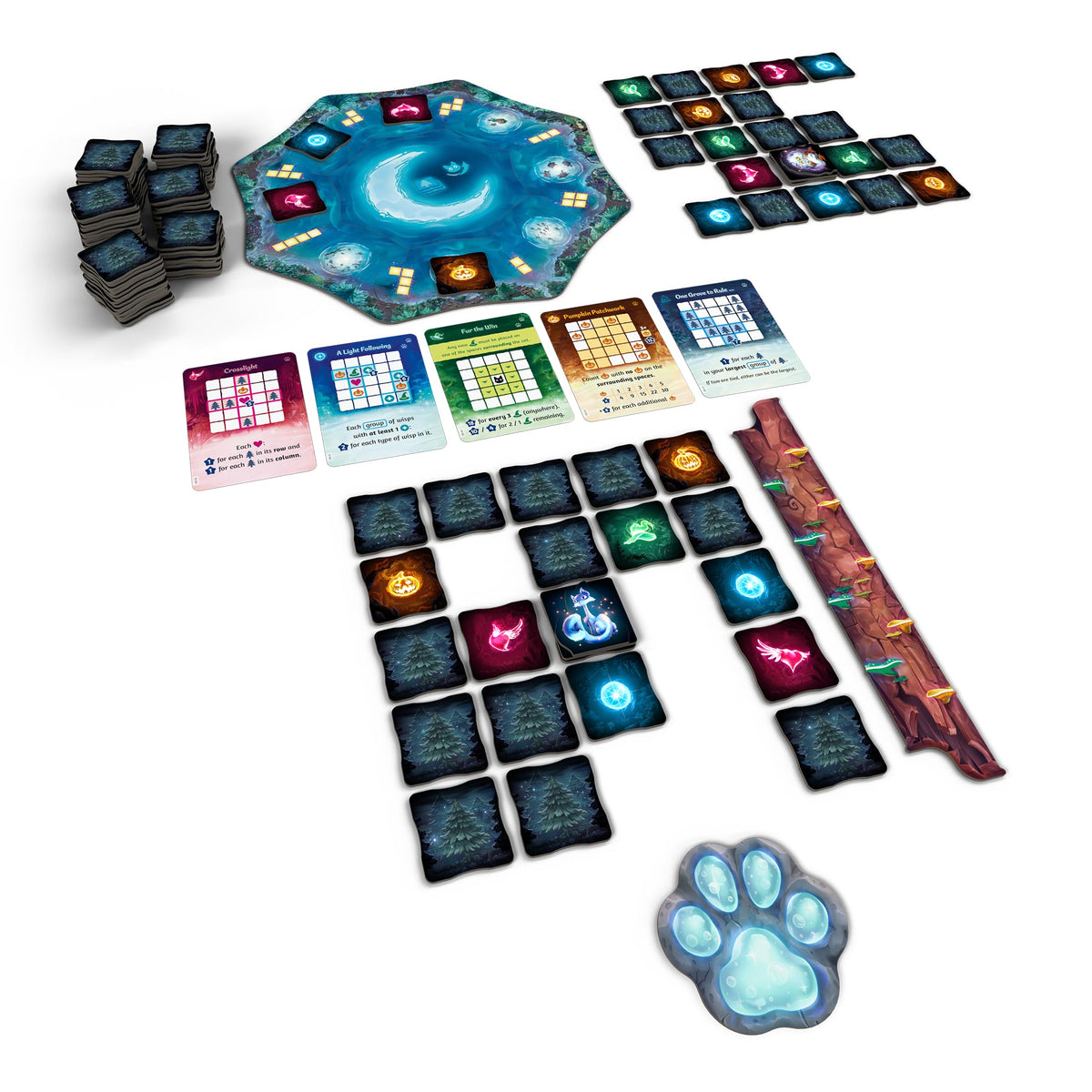 CGE Wispwood polyomino-tiles enable creative forest layouts and strategic thinking