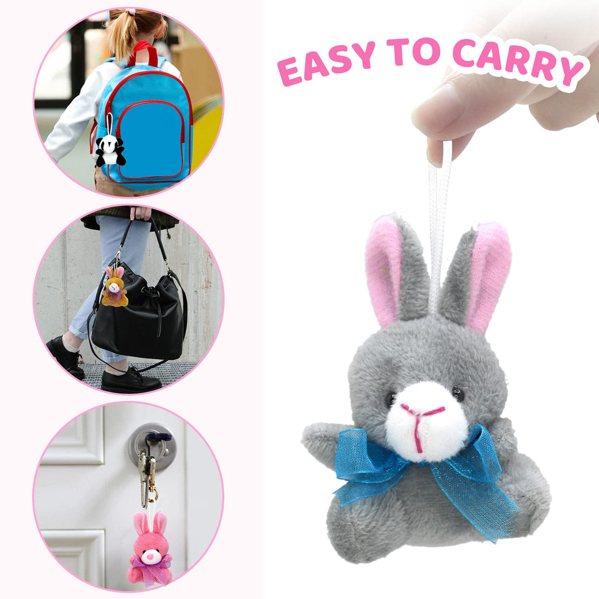 CH HAICHENG removable plush figures can be used as bag charms.