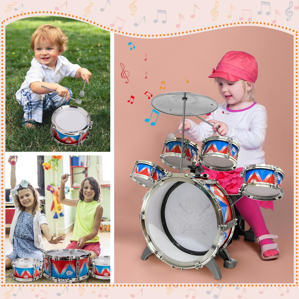 CHADRIGIVS Toddlers Drum Set Cymbal for bright accents