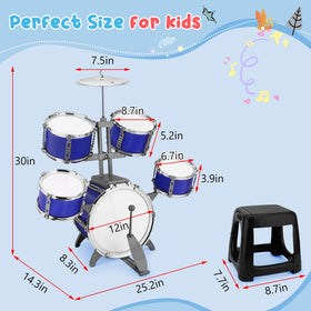 CHADRIGIVS upgraded kids drum set child playing on kit