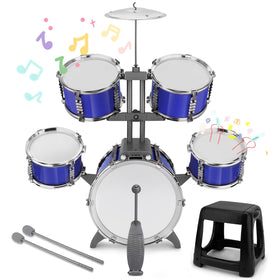 CHADRIGIVS upgraded kids drum set portable for home or travel