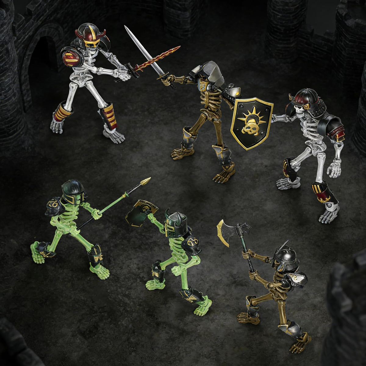 ChainnForces fully articulated skeleton figure enables dynamic poses for dioramas.