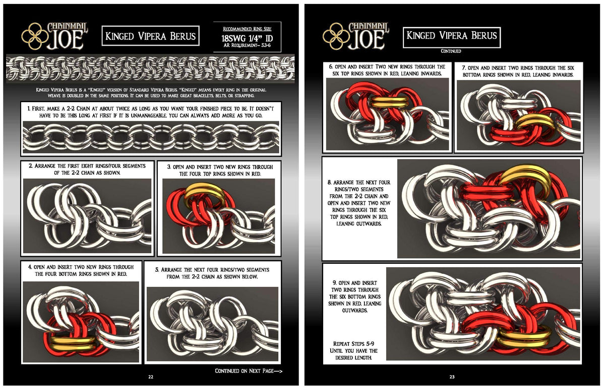 Chainmail Joe Weaves List showcases European to Dragonscale patterns.