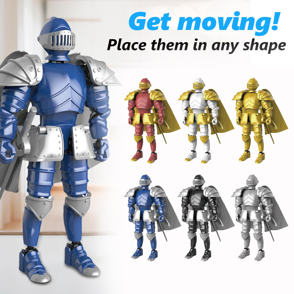 ChainnForces knight figure interchangeable hands enable versatile posing.