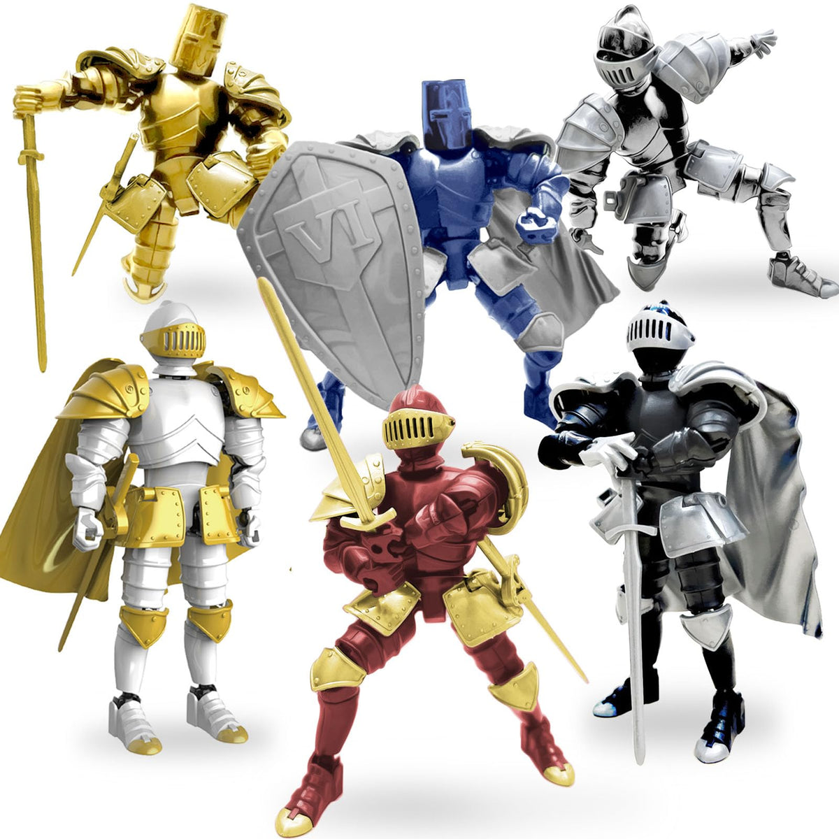 ChainnForces knight figure with helmet, ideal display piece for desk decor and fans.