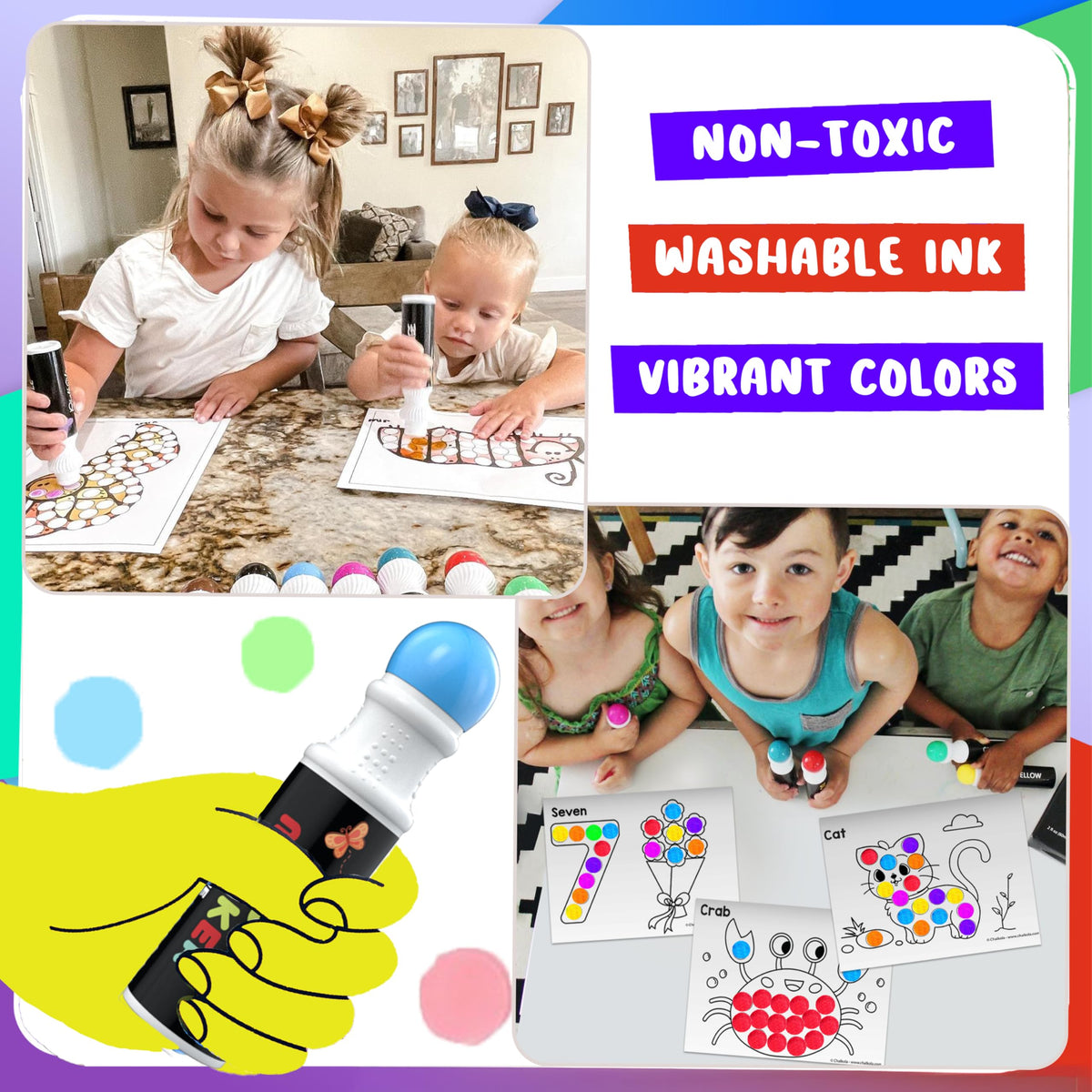 Chalkola activity books featuring alphabet and numbers for hands-on learning