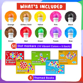 Chalkola ergonomic easy-grip dot markers held by a child during early writing