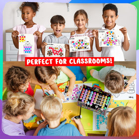 Chalkola washable ink dots clean from skin after a busy craft session