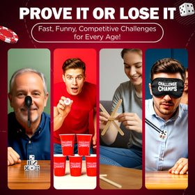 Challenge Champs Action accessories included for instant setup and ongoing fun.