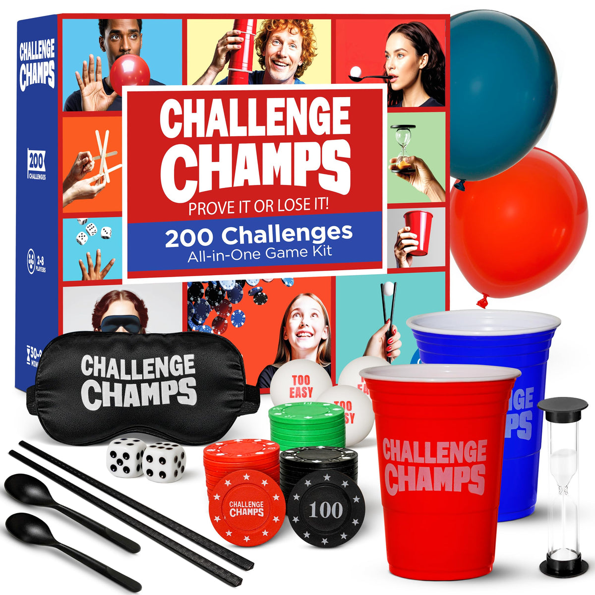 Challenge Champs Action set—box open for quick play and friendly competition.