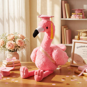 Chalyna flamingo plush 10-inch size — compact decor and gift-ready.