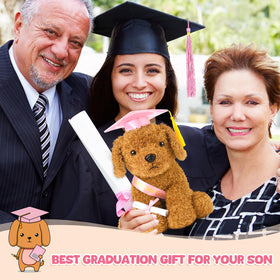 Chalyna graduation dog plush classroom decor keepsake