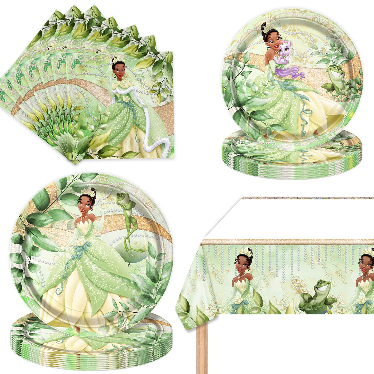 CHAMPBULL 7-inch plates on a colorful birthday table for quick setup