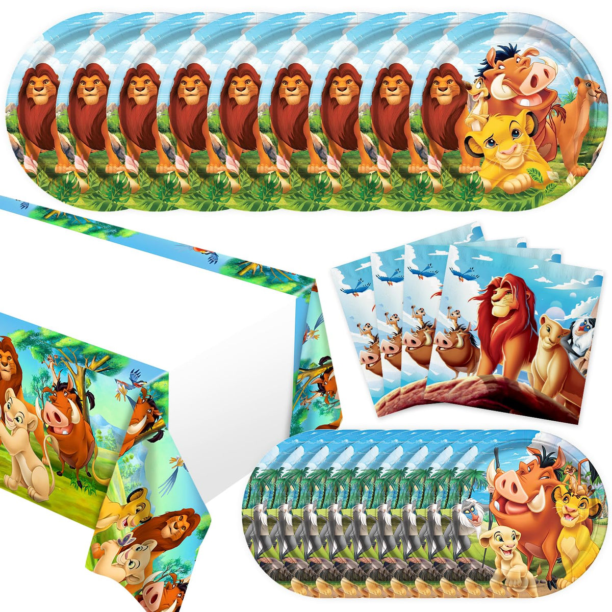 CHAMPBULL Lion-Kings 7-inch plates for kid-friendly party dining.
