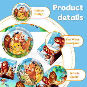CHAMPBULL Lion-Kings tablecover protecting surfaces with vivid party vibes.