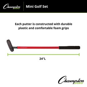 Champion Sports mini golf setup in classroom or gym for easy configuration