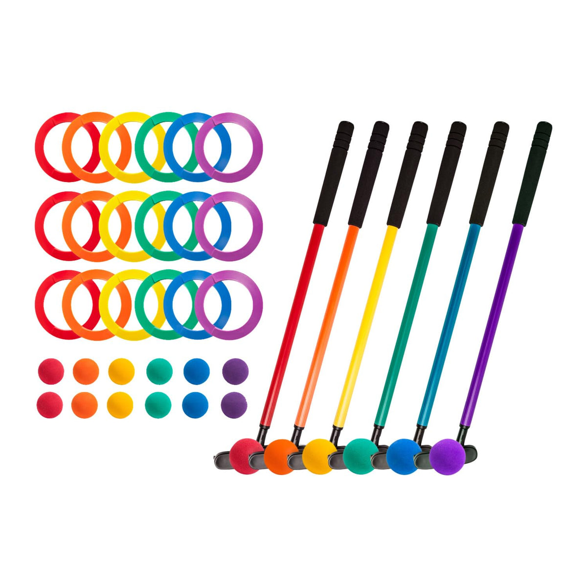 Champion Sports mini golf colorful putters ready for kid-friendly practice indoors