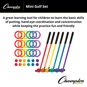 Champion Sports mini golf set designed for both indoor and outdoor use