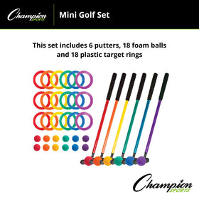 Durable BPA-free plastic from Champion Sports mini golf keeps kids safe