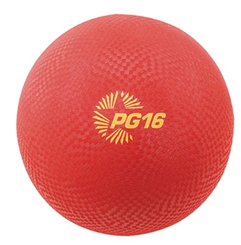 Durable nylon-wound construction in Champion Sports playground ball maintains shape during active play.