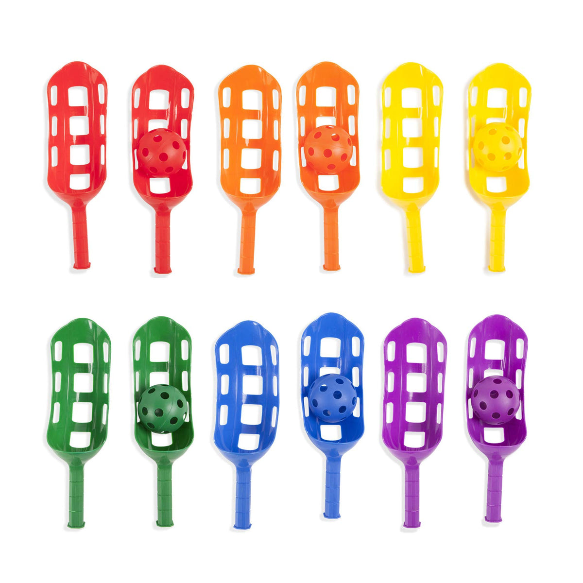 Champion Sports two yellow scoops with white ball for backyard fun