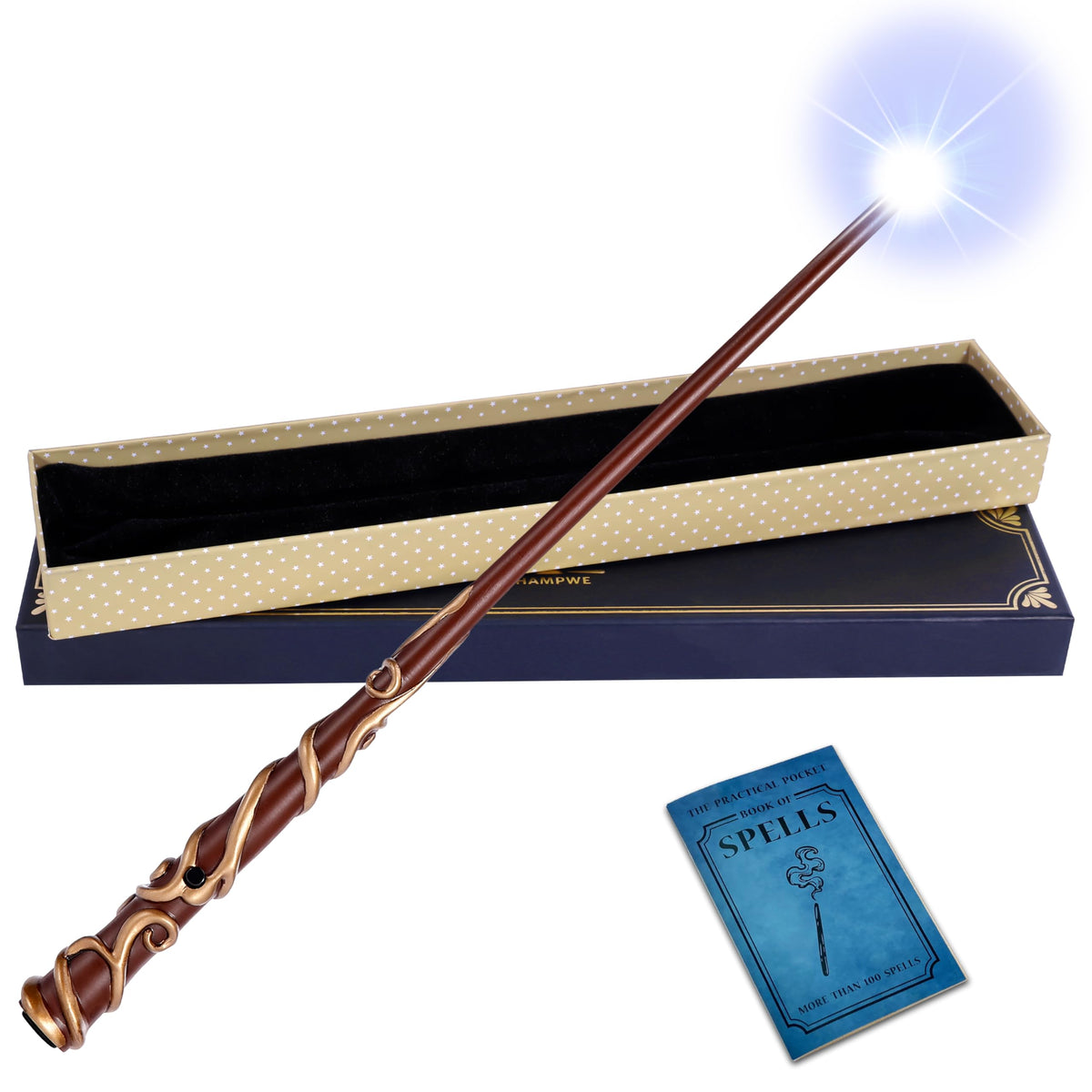 ChampWe Light Up Wand Ivy glowing in the dark for fearless night play.