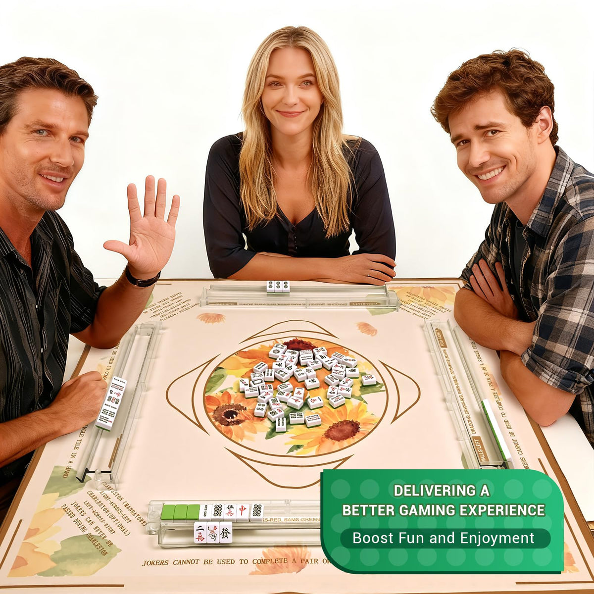 Complete four-rack set with dice for on-the-go play
