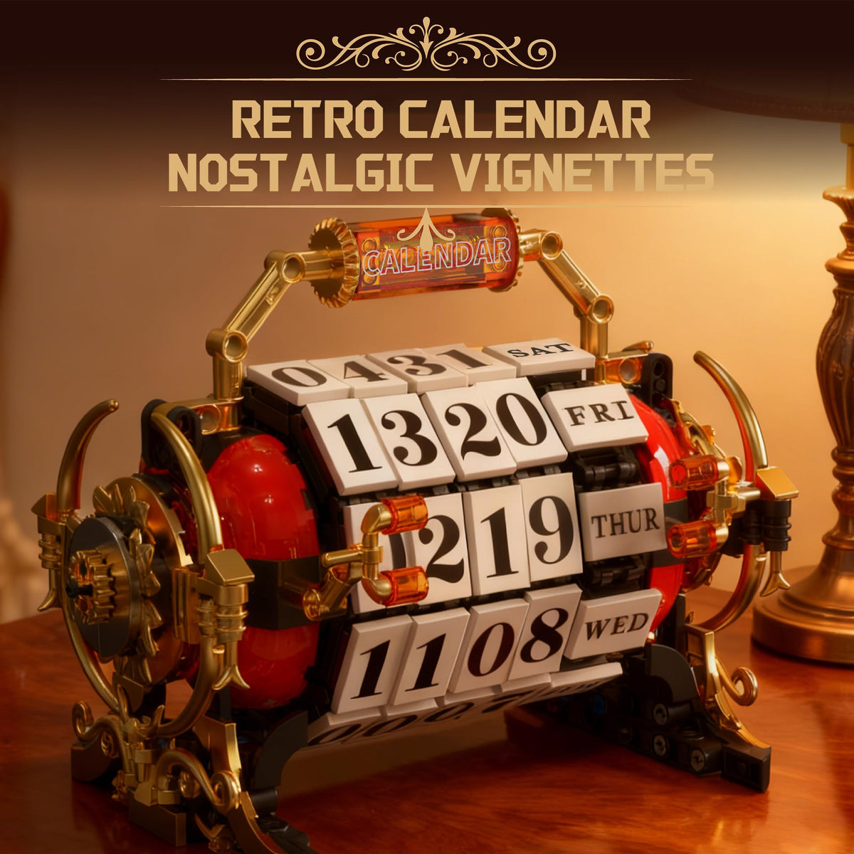 Chanbrick Retro Calendar Building Set gift-ready packaging, a thoughtful present for vintage lovers