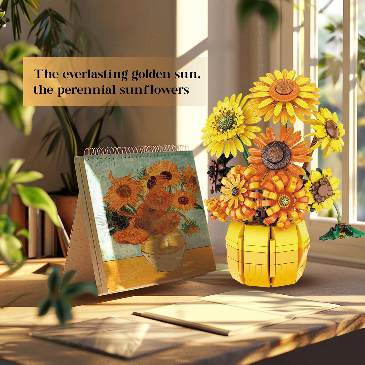 Chanbrick Sunflower Building Set: ideal gift for art lovers and collectors.