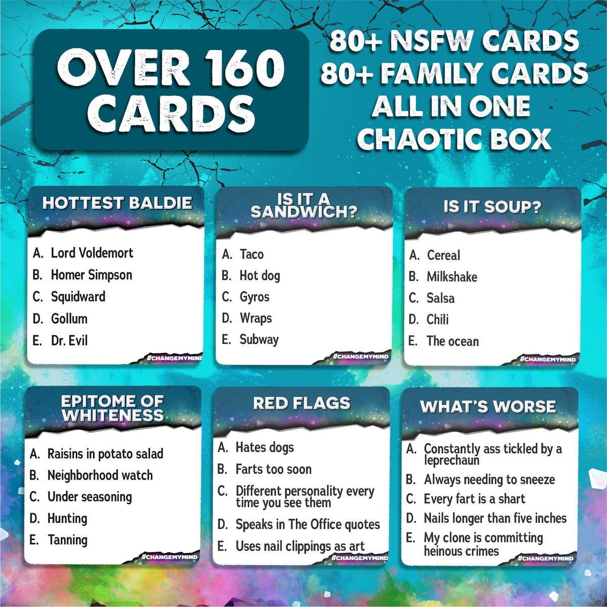 Change My Mind cards on table ignite heated but friendly debates.