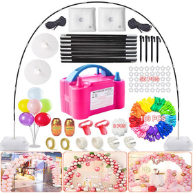 Chaohua balloon arch stand assembly demonstrates stable setup for stylish party entrances.