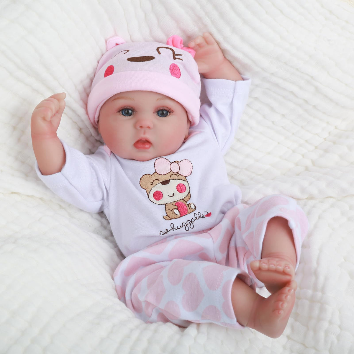 Magnet pacifier and milk bottle accessories for realistic play with Lucy