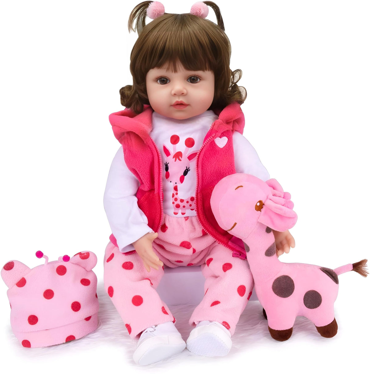 CHAREX Realistic Baby Doll with sparkling eyes for cuddling and imaginative play.